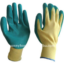 crinkle latex palm coated gloves for industry